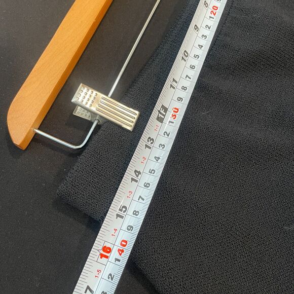 ~ St. John Caviar 12 Skirt Black Long Maxi Floor Side Slit Luxury Knit 14 16 XL - Picture 5 of 10